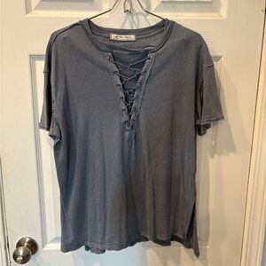 We The Free - Short Sleeve Lace Up T-Shirt